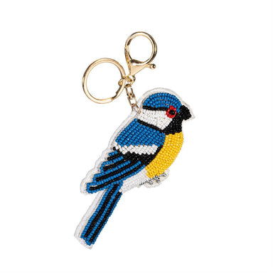 Evergreen What She Said beaded bird keychain, alternate design