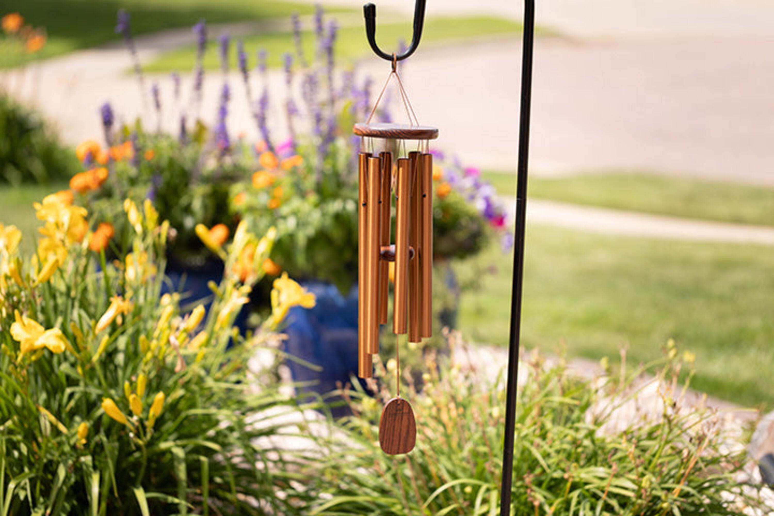 Amazing Grace wind chime hanging outdoors