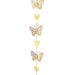 Evergreen wooden butterfly garland, hanging display
