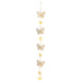 Evergreen wooden butterfly garland, alternate view