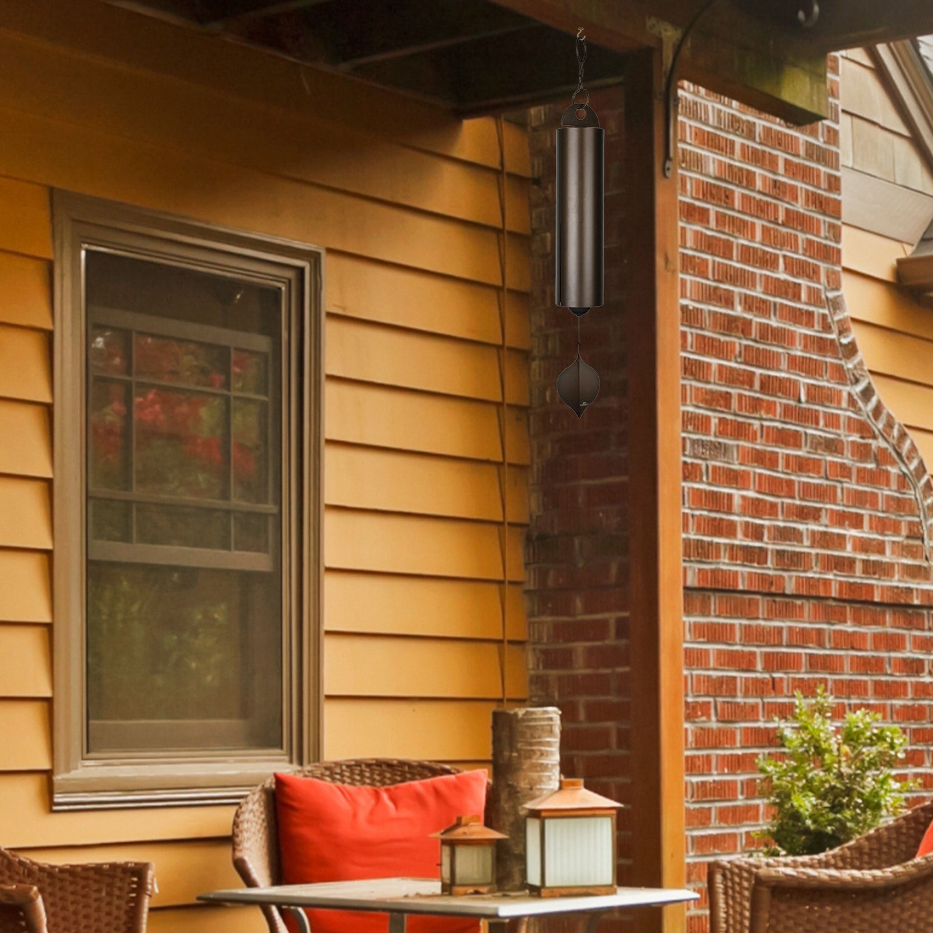 Heroic Windbell Grand hanging outdoors on a deck