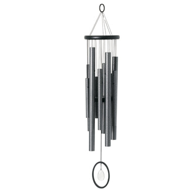 Woodstock Chimes of Crystal Silence wind chime - Large, Antique Silver, 27 in.