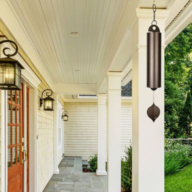 Heroic Windbell Grand detail - copper steel bell and windcatcher