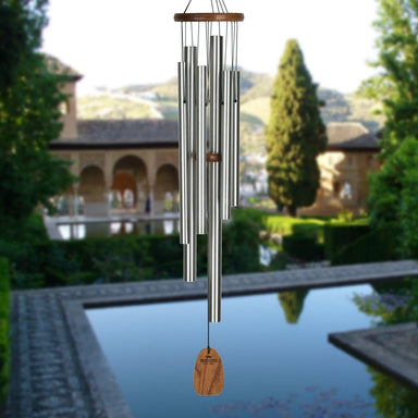 Woodstock Adagio Chime Spanish Garden close-up of the six tuned aluminum tubes