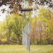 Mystic Spiral wind chime detail - turquoise stone accents