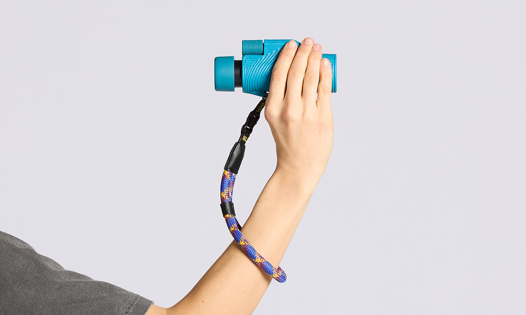 NOCS NocLoc Approach Wrist Loop - Lakeview Blue - in use