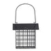 Modern Farmhouse Metal Double Suet Feeder in Black, front view