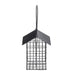 Modern Farmhouse Metal Double Suet Feeder in Black, side view