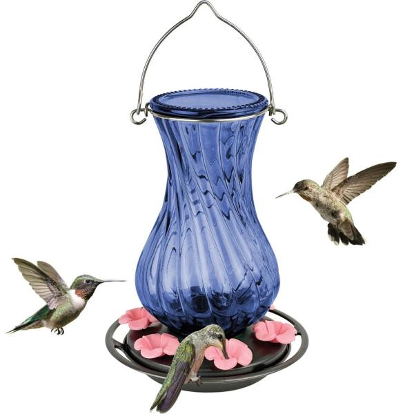 Perfect Pitcher Antique Glass 32oz Hummingbird Feeder