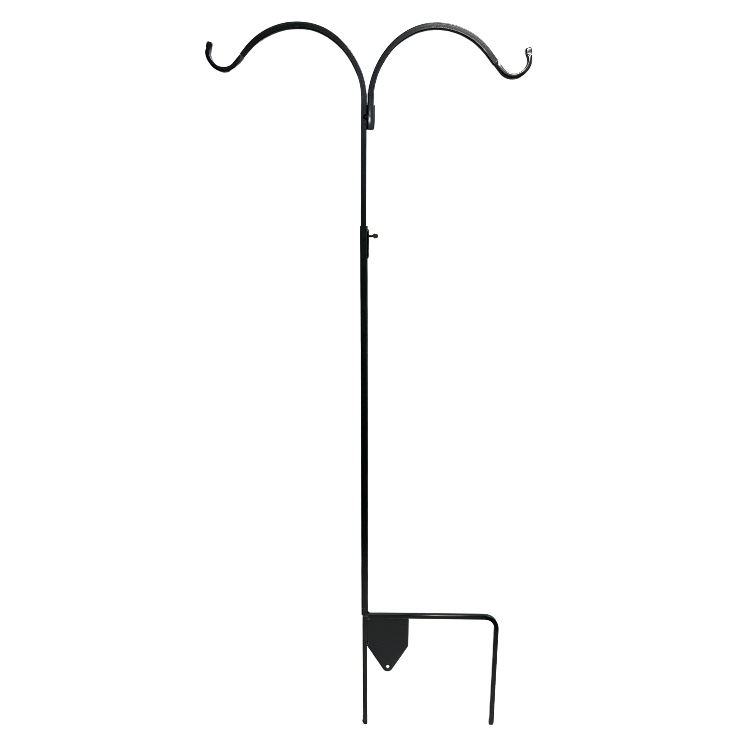 Shepherd's Hook - 93in Tall Double Offset Staff, double arm