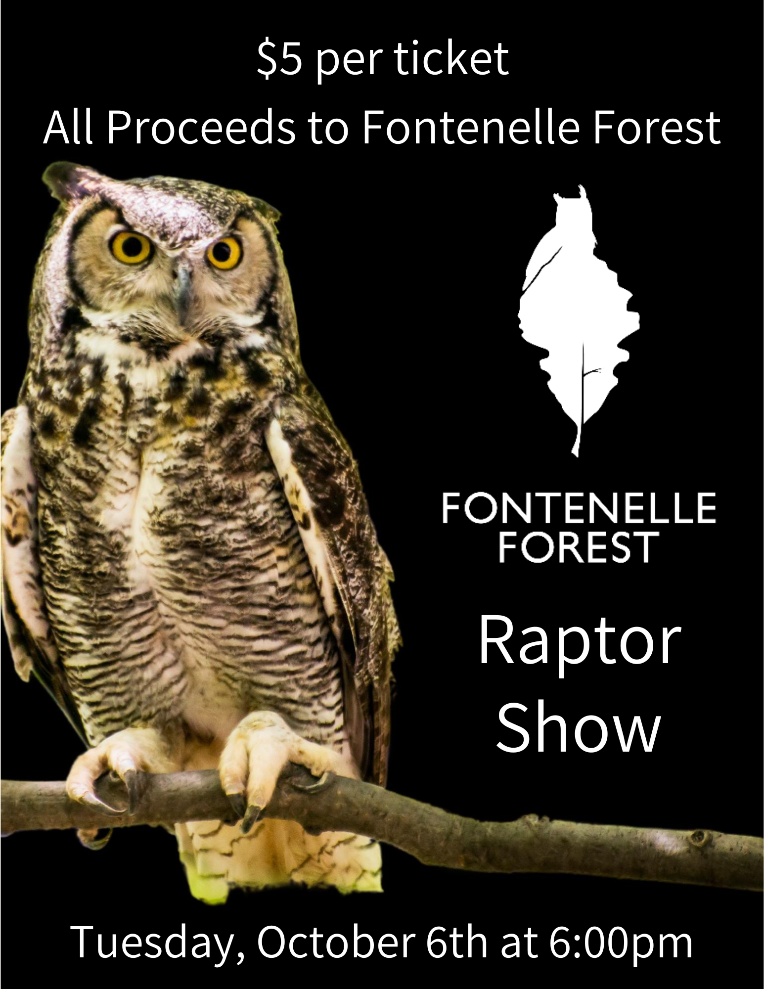 Raptor Show - Tuesday, October 6th Event Ticket