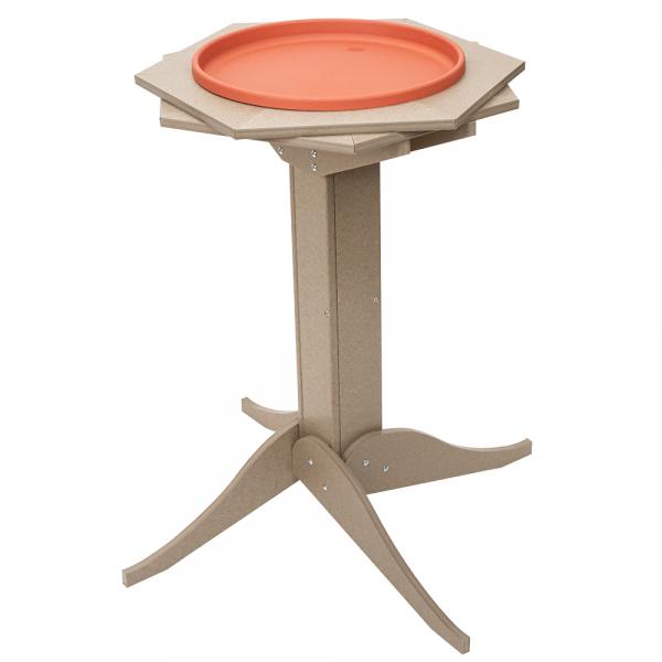 Octagonal Heated Pedestal Birdbath