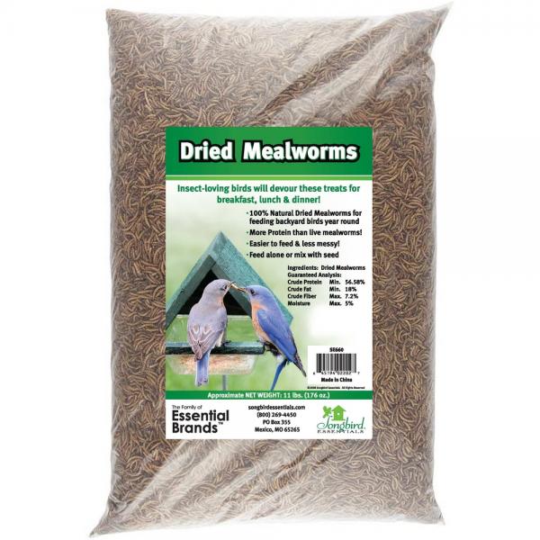 11 Pound Bulk Dried Mealworm Bag