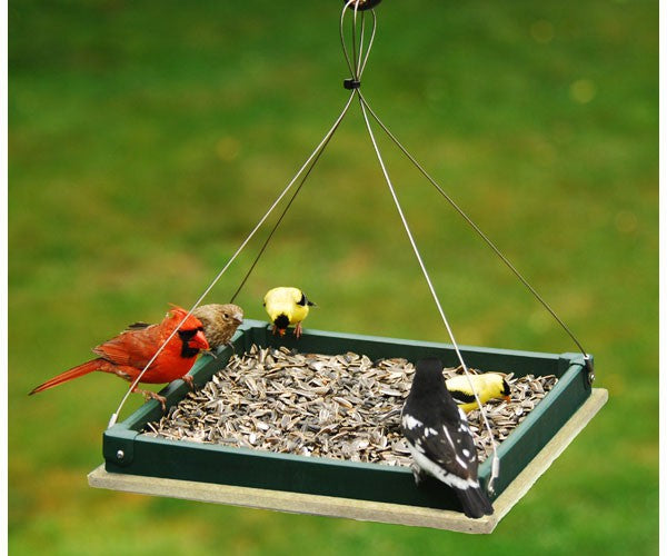 Hanging Platform Feeder - 12.5" Hunter/Driftwood