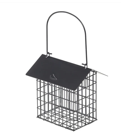 Modern Farmhouse Metal Double Suet Cage - Black