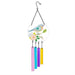Evergreen Cottage Garden Wind Chime, hanging glass detail