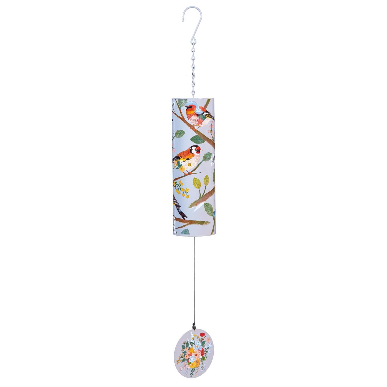Cottage Garden Cylinder Chime 36" - Birds on Branches