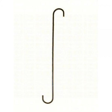 24 inch Extension S-Hook - black powder coat wrought iron