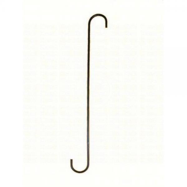 24 inch Extension S-Hook - black powder coat wrought iron