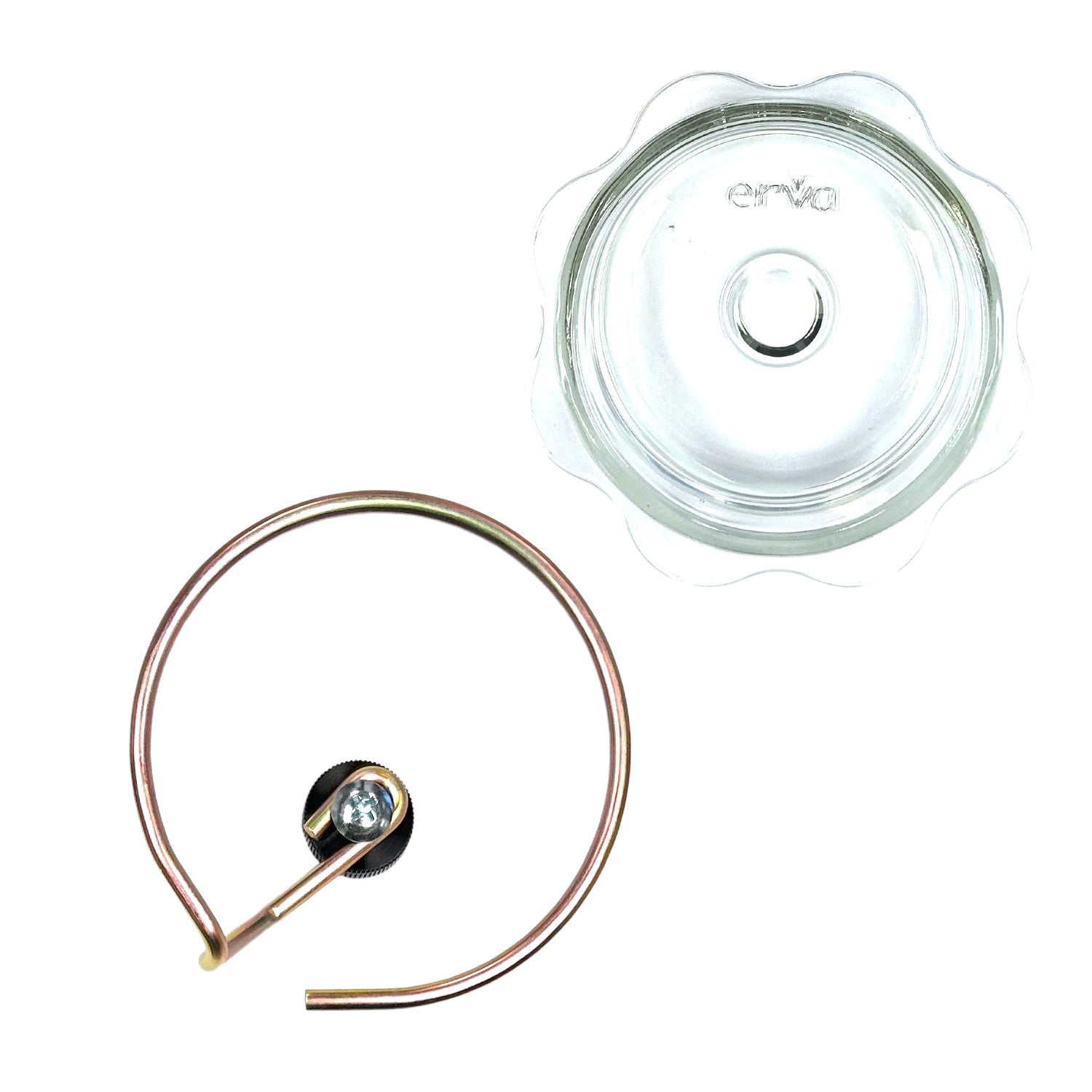 Erva Quick Connect Wire Holder with Clear Dish for 1in Pole