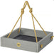 Modern Farmhouse Small Hanging Platform Bird Feeder in Driftwood