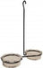 Erva Double Dish Clear Wire Hanger Feeder