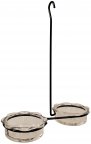Erva Double Dish Clear Wire Hanger Feeder