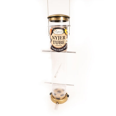 Quick Clean Brass Nyjer Tube Feeder - Medium