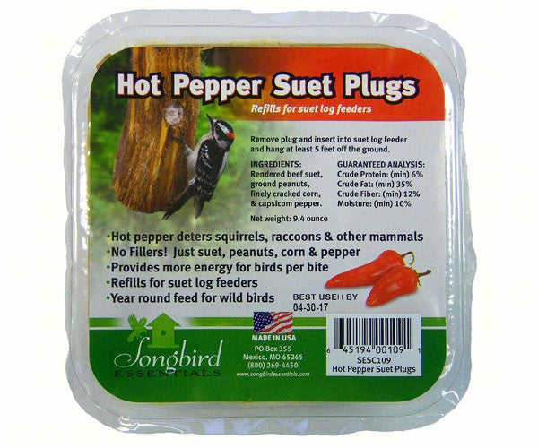 Songbird Essentials Suet Plug - Hot Pepper