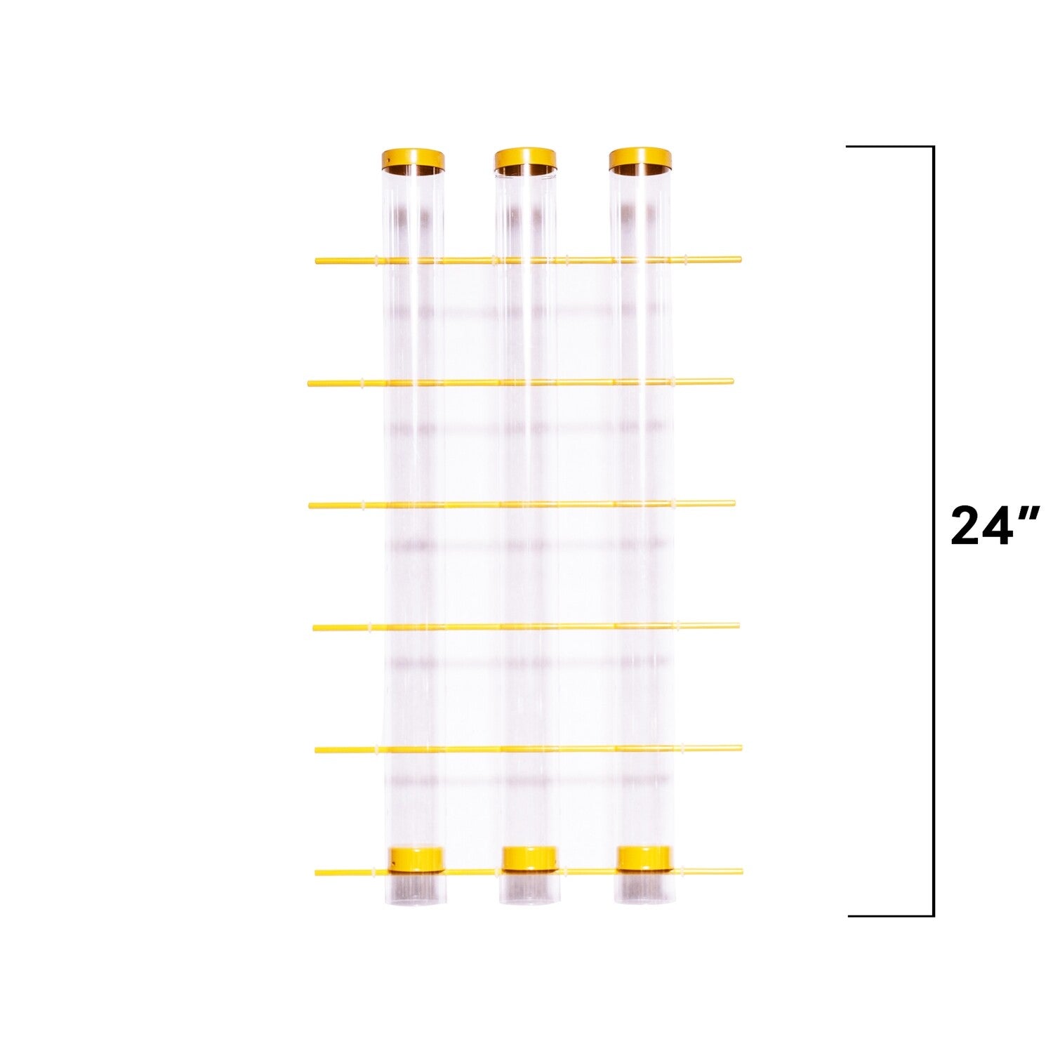 Three Tube Finch Feeder - Yellow