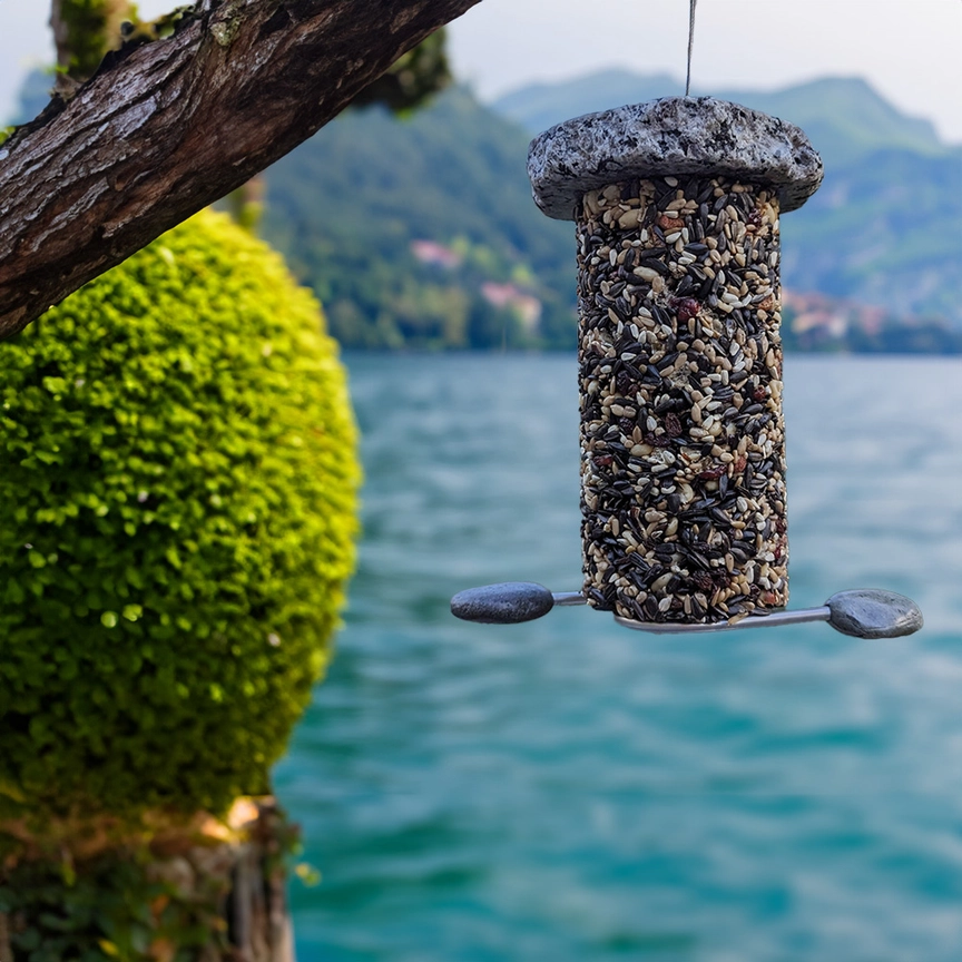 Sea Stones Feast Granite Seed Cylinder Feeder