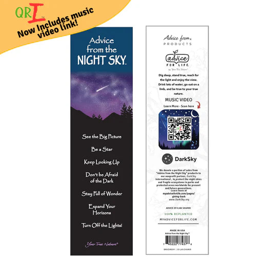 Advice for Life Bookmark - Night Sky