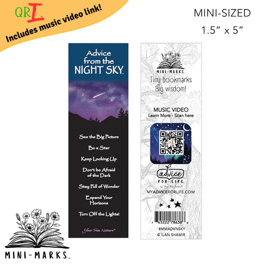 Advice for Life Mini Bookmark - Night Sky