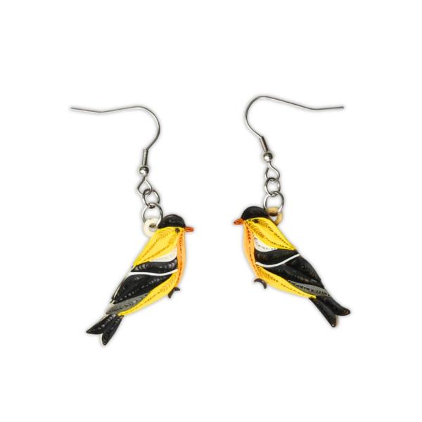 Quilled Earrings - Goldfinch