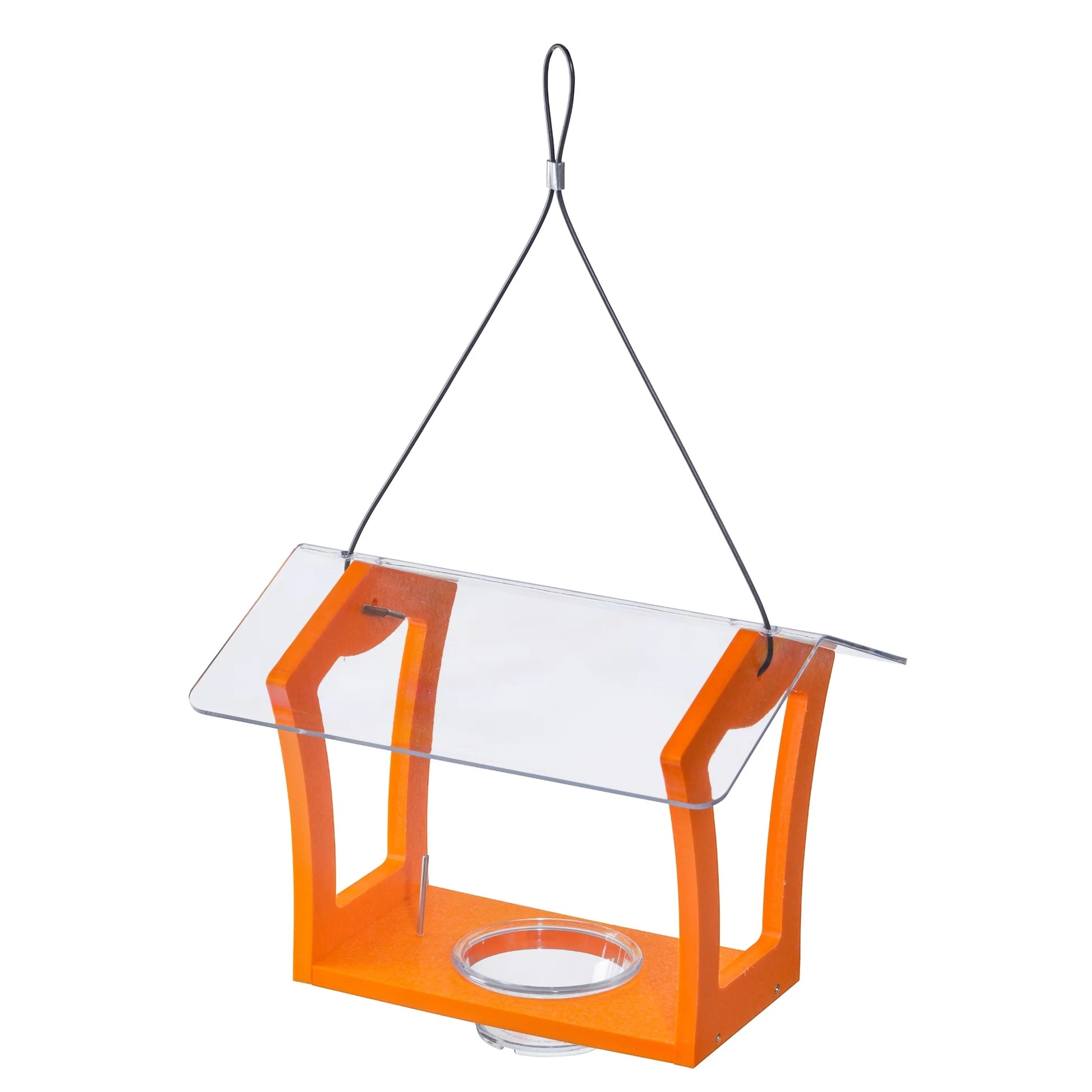 Bird's Choice Oriole Feeder - Orange Recycled Plastic, Single Cup
