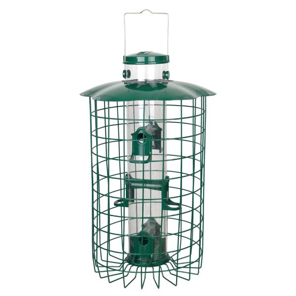 Squirrel Defeater Caged Mammoth Tube Seed Feeder