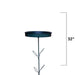 Erva Stake Bird Bath - Green w/ Deco Leaves & 17" Insert