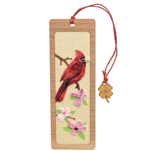 Quilled Bookmark - Male Cardinal