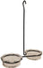 Erva Double Dish Clear Wire Hanger Feeder