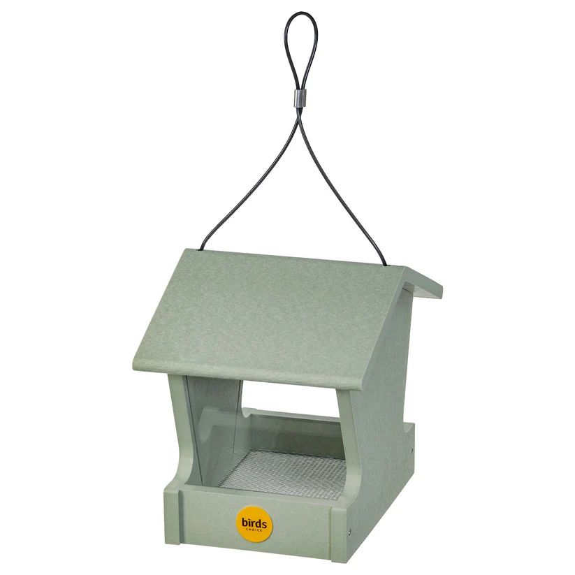 Small Hopper Feeder - Sage Green Recycled Plastic