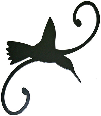 Erva Decorative Hook - 7 in Black Hummingbird