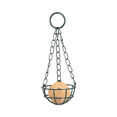 Open Top Single Suet Ball Feeder - Green