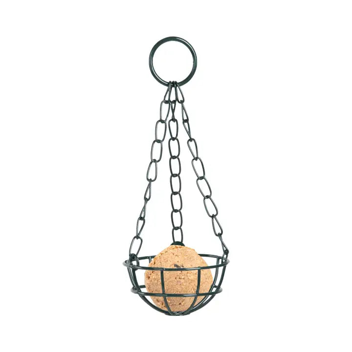 Open Top Single Suet Ball Feeder - Green