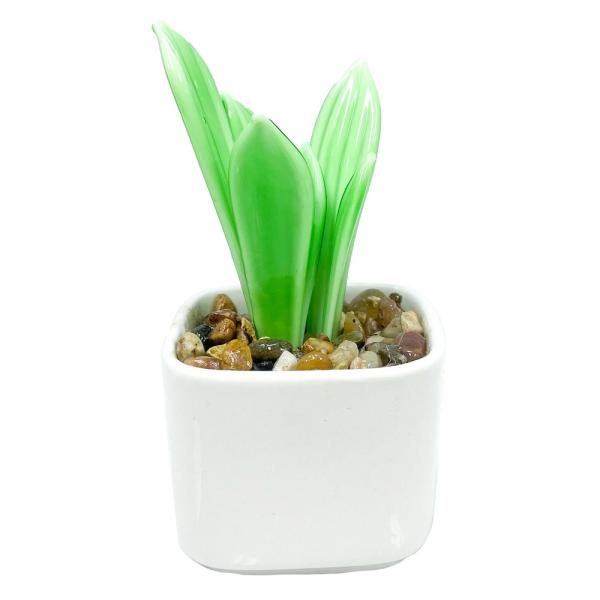 Milano Art Glass - Silver Snake Plant