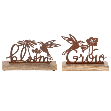 Laser-cut Hummingbird Tabletop Figurine