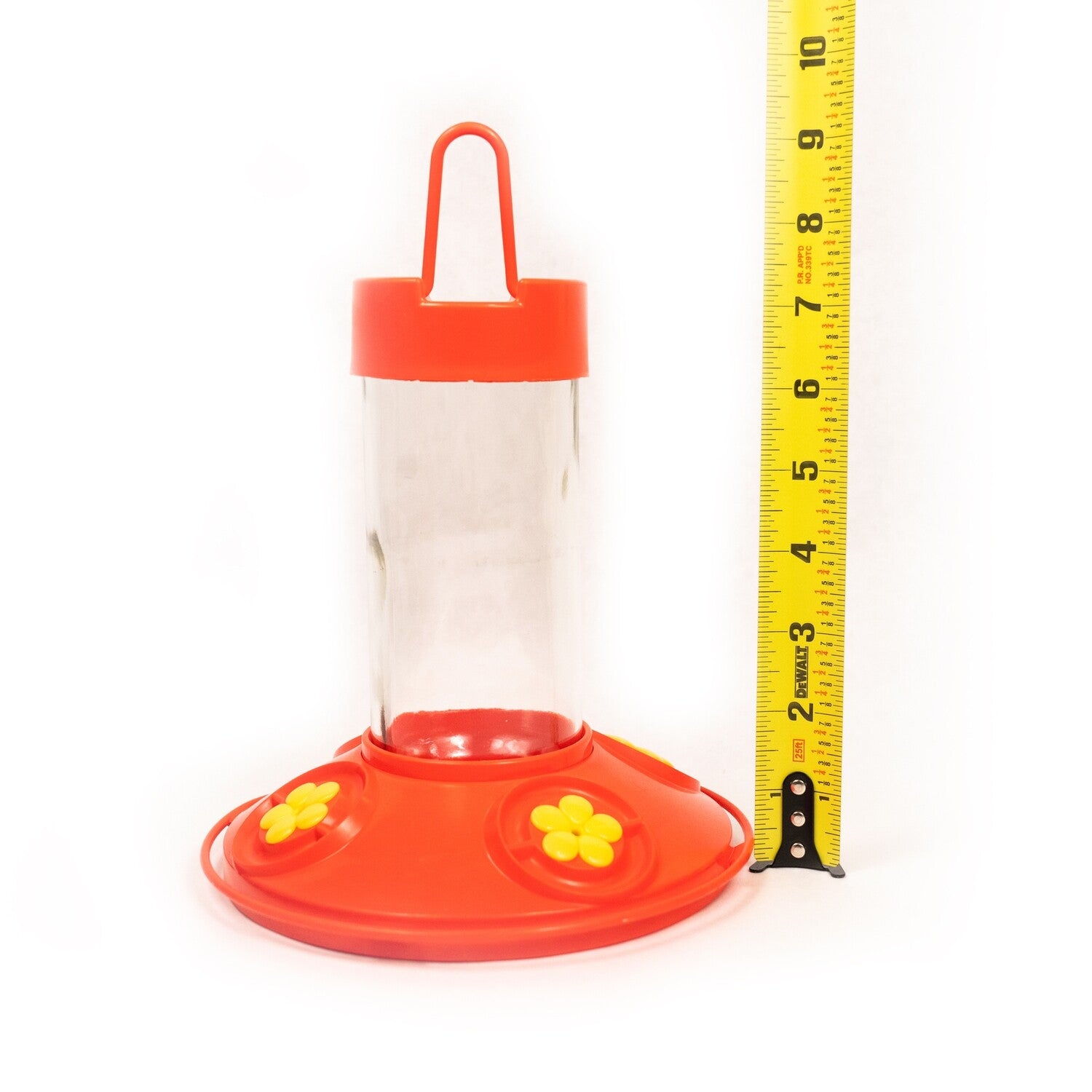 Dr JB's 16oz Hummingbird Feeder - (Red w/ Yellow Flowers)