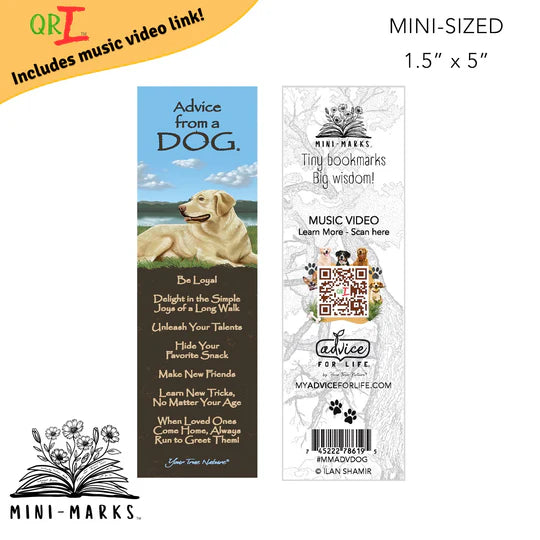 Advice for Life Mini Bookmark - Dog