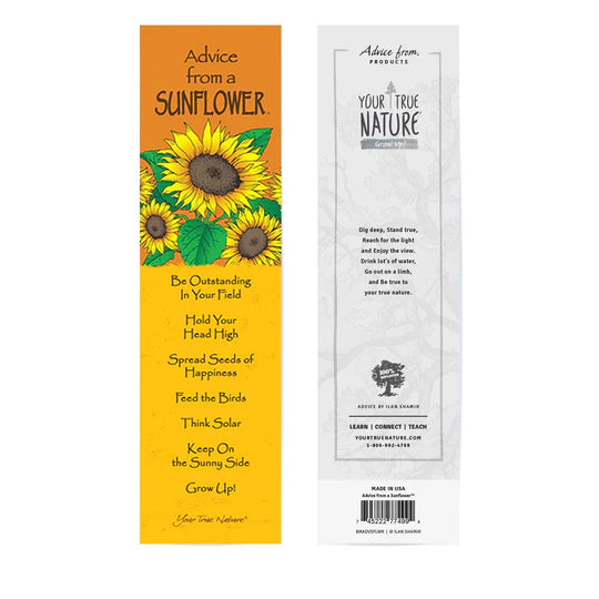Advice for Life Bookmark - Sunflower