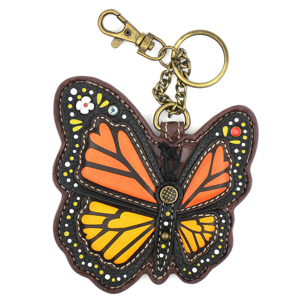 Chala Key Fob/Coin Purse - Monarch Butterfly