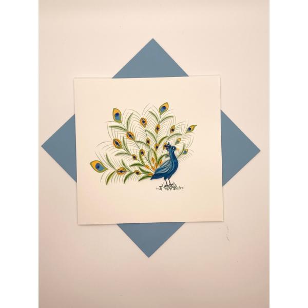 Quilled Card - Peacock
